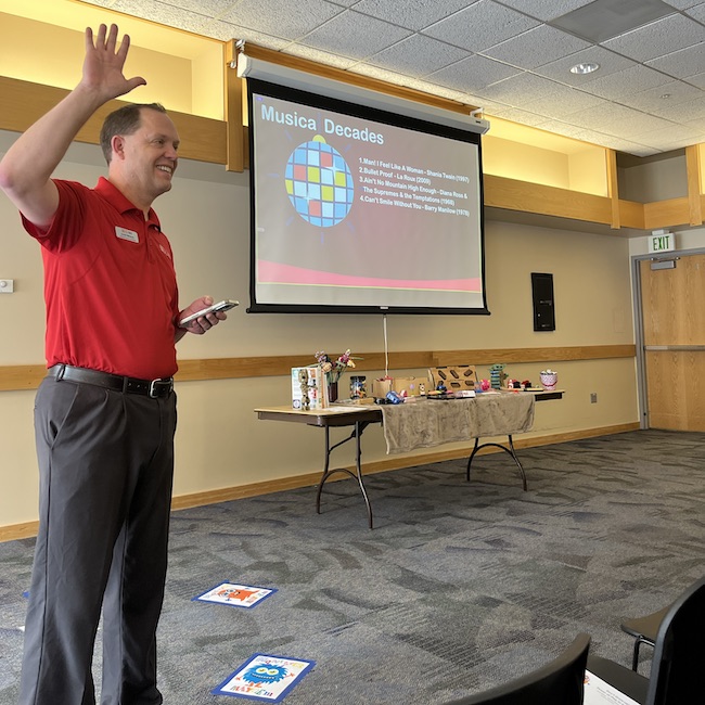 Jared Wilcken presented about using the power of play in the office